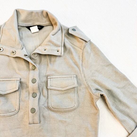 Club Monaco Gray Foundational Fib Top Button Down Size M - Picture 5 of 5